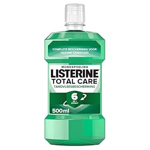 LISTERINE® Total Care Tandvleesbescherming: mondspoeling voor complete bescherming voor gezond tandvlees met 6-in-1 effect – met essentiële oliën, fluoride en zinkformule, 1 x 500 ml