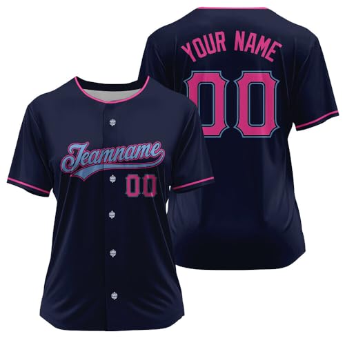 Camiseta de Béisbol Personalizada, Nombre y Número Bordado Impreso, Nuevo miniatura 3