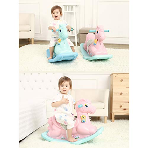 Schaukelpferd Kunststoff Kinder Spielzeug Pferd Reiten Kleine Holz Pferd Männlichen Baby EIN Kleines Geschenk Baby Girl… – Bild 4