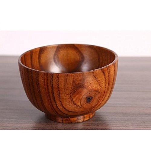 Tigela de madeira de jujujuba natural estilo japonês para servir sopa de bailarina chinesa para cria