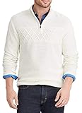 Chaps Men's Chest Texture Mock Neck Long Sleeve Sweater (Chic Cream, 4X-Large Big)