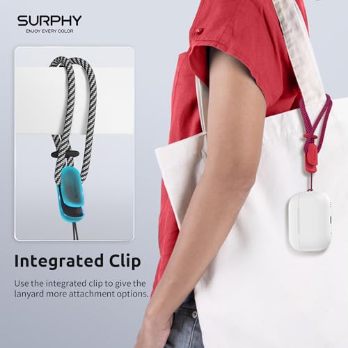 Image of SURPHY 2 Pack Phone Lanyard, Phone Wrist Strap for Case, Camera Wrist Strap | Ultra-Light 2-Color Braided Phone Strap, Cellphone Charm Strap, Anti-Lost Wrist Lanyard for Women and Men, Red Black