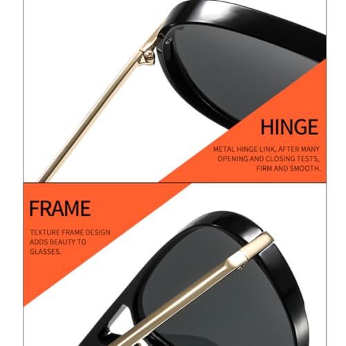 Lunettes de soleil tendances femmes : grand format rétro chic - 5
