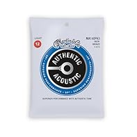 BRIGHT TONES: Martin Authentic Acoustic Strings provide excellent tuning stability and playability with bright and rich tones. Discover your guitar's true voice with this professional-grade guitar string pack. SUPERIOR STRINGS: These strings are engi...