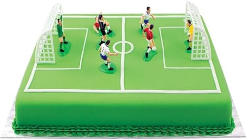 PME Decorações de futebol para bolos e cupcakes, conjunto de 9