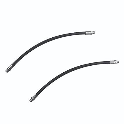 Grease Gun Hose with Zinc Plated Steel End Connections | Ideal for use in Tight S Hand Operated Grease Guns Hose Length:12 inch (multicolour) 2 Pcs.
