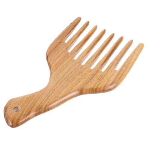 Homoyoyo Peine de Sándalo Natural de Madera con Dientes Anchos Hecho Mano Aroma Natural Cómodo y Duradero para Masaje y Cuidado del Cabello