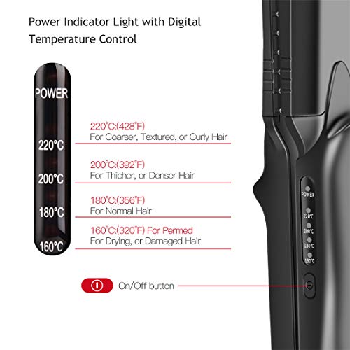 Foto von Kreppeisen für Haare,CkeyiN 4 in 1 Haarglätter Kreppeisen Multistyler Keramik Glätteisen und Welleisen haare Temperaturregelung+Schnellaufheizung für Glattes und Crimper Haar