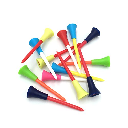 Lofekea en Plastique Haut de Gamme Golf Tees 3-1/4 Pouces Coussin en Caoutchouc Durable Top Golf Tee (50 Count) Cover