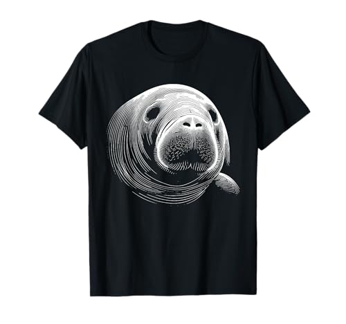 Estilo de huellas dactilares - Manatee Dad Mom Camiseta