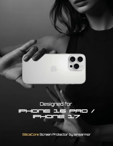 Image of Lensarmor Compatible with iPhone 17 / iPhone 16 Pro Borderless Privacy Screen Protector, 0.33 mm 300 CC Military Grade Anti Spy Tempered Glass, Full View, Case Friendly, Scratch Resistant