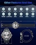 Smart Watch Men Fitness Tracker: 1.53" Smartwatch Touch Screen 3ATM Waterproof Bluetooth 5.3 Call Answer Heart Rate Oxygen Blood Pressure Sleep Monitor Step Counter Torch Sports Modes for Android iOS - Image 7