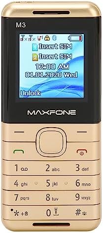 Jectse Unlocked Cell Phone for Seniors, 2G Dual SIM Mobile Phone Big Button Cell Phone with 1.44 Inch Screen, 1000mAh Mini Phone for Elderly Kids, Gold