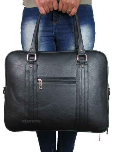 Pasta Bolsa Notebook Documentos Executiva Transversal Alça de Ombro Resistente (Marrom Escuro)