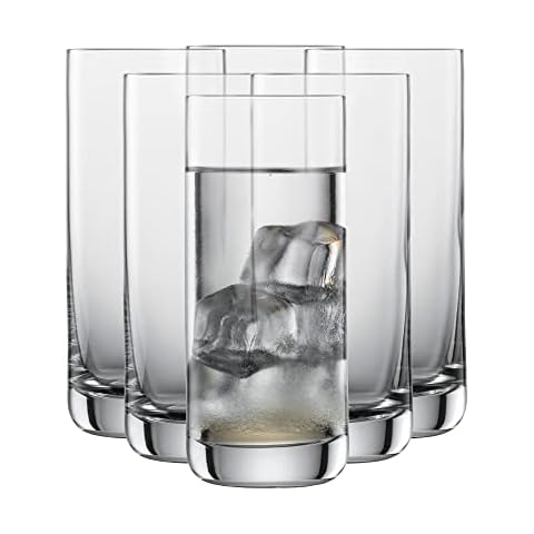SCHOTT ZWIESEL Longdrinkglas Convention (6er-Set), geradlinige Trinkgläser für Longdrinks, spülmaschinenfeste Tritan-Kristallgläser, Made in Germany (Art.-Nr. 175495) Cover