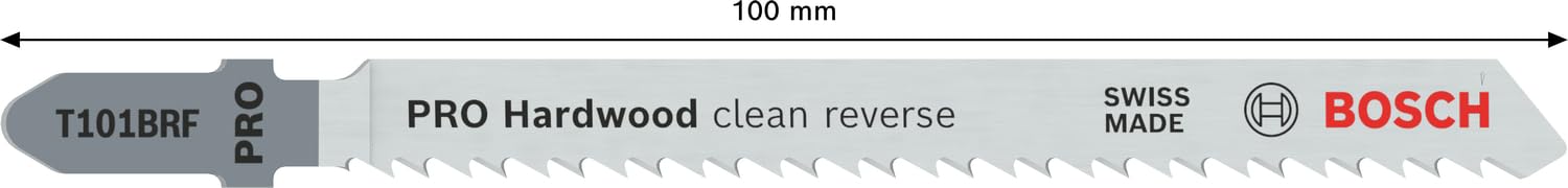 Bosch Professional 25 x Stichsägeblatt T 101 BRF Clean for Hard Wood (für hartes Holz, gerader Schnitt, Zubehör Stichsäge)