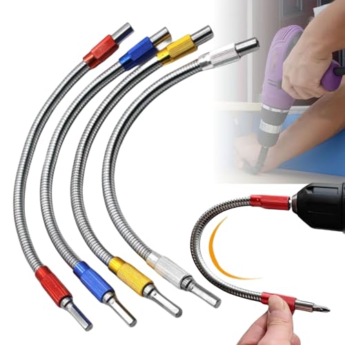 Extensión de broca flexible de metal magnética para evitar esquinas estrechas 2