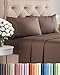 King Size Sheet Set - 4 Piece Set - Hotel Luxury Bed Sheets - Extra Soft - Deep Pockets - Easy Fit - Breathable & Cooling - Wrinkle Free - Comfy - Brown Chocolate Bed Sheets - Kings Sheets - 4 PC