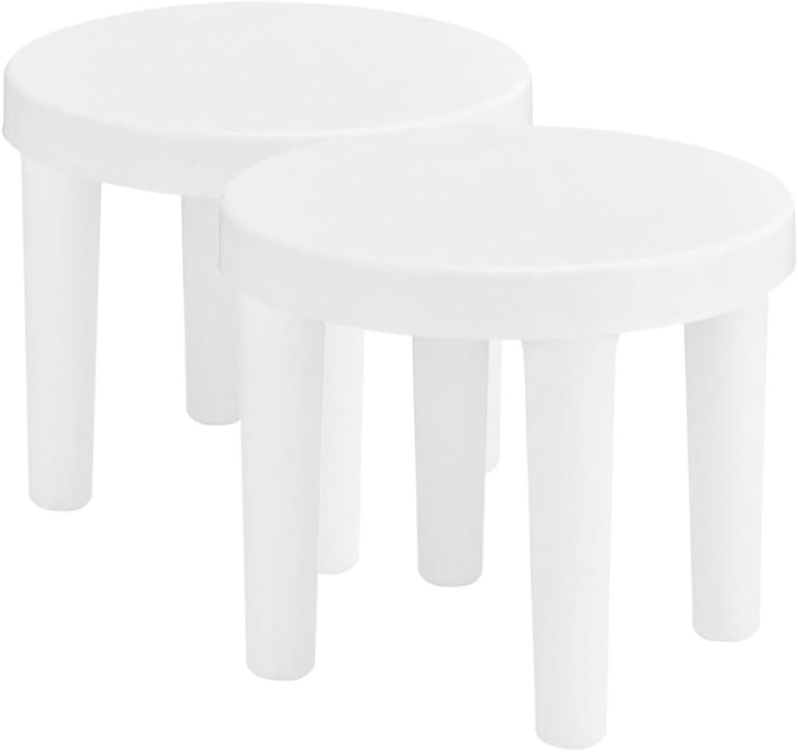 2pcs Non-Slip Step Stool for Shoe Changing Anti-Skid Boy Girl Stool for Bathroom Living Room and Garden Use Compact Sturdy Design -Bearing Capacity