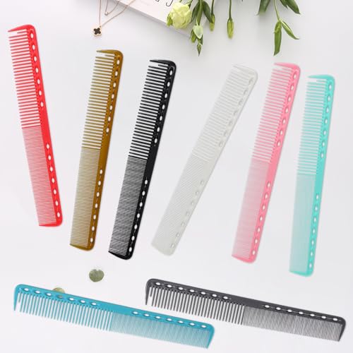 Set de 8 peines profesionales para corte de cabello miniatura 7