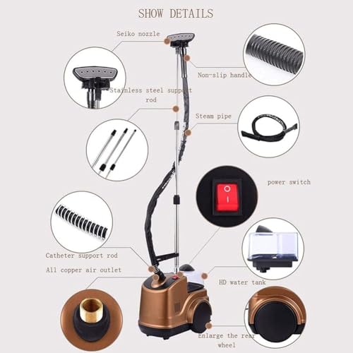 2000W Vertical Garment Steamer Professional Heavy Duty Clothes Steamer for Commercial Home Handheld Clothes Steam Iron 45S Quick Wrinkle Removal