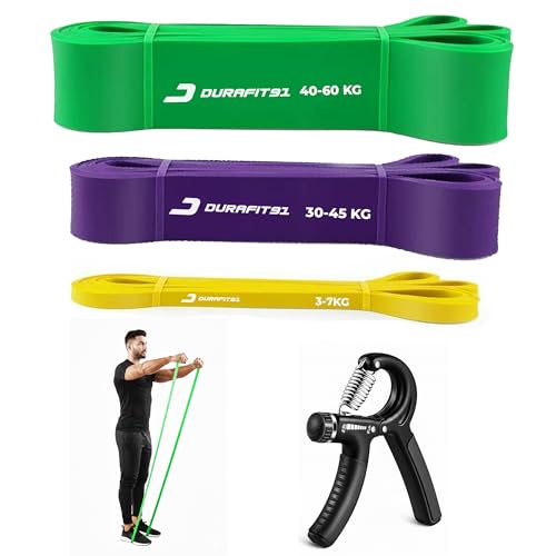 Image of Resistance Bands Set of 3 (Extra Light to Extra Heavy), Pull Up Bands for Men & Women, Exercise Bands for Strength Training, Home Workout, Gym Fitness, Stretching, Mobility,Yoga,Crossfit