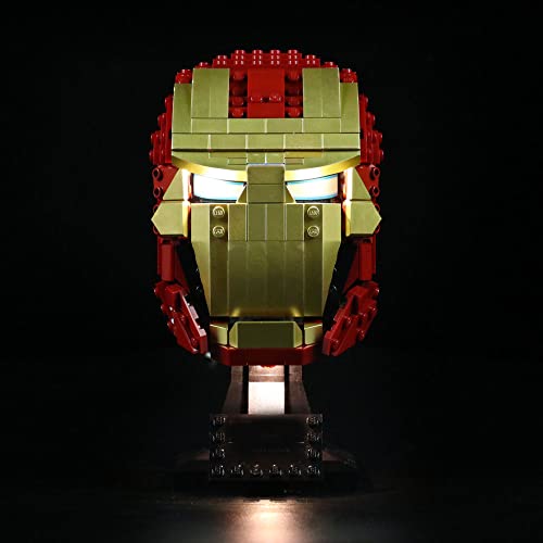 LED Light Kit for Lego 76165 Iron Man Helmet, USB Connecting Lighting Set Compatible with Lego 76165(Lights Only, No Lego Models) (Classic)