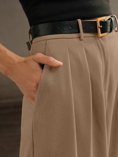 Image of GRECIILOOKS Trousers for Woman | Womens High Rise High Waist Flared Korean Style | Formal Pant for Women Office Wear| Track Pants for Womans Elegant for College & Events (Available in Plus Size)