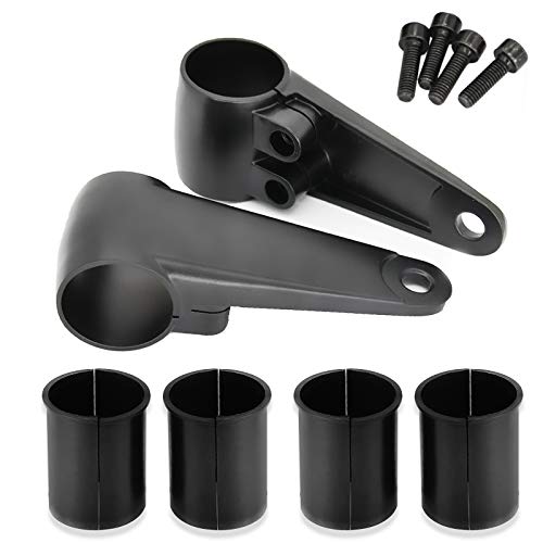 Soportes de montaje de horquilla de aluminio billet compatibles con soportes de montaje de horquilla de faros delanteros de motocicleta universales de 35 mm, 39 mm, 41 mm, color negro.