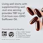 Sports Research CLA - 1250mg with Active Conjugated Linoleic Acid for Men and Women | Non-GMO, Soy & Gluten Free - 95% (90 Softgels) - Image 4