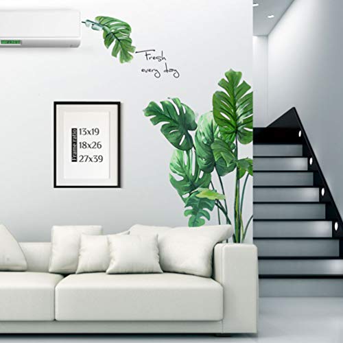BESPORTBLE Groene tropische bladeren muursticker palmblad planten muursticker kunst muurschilderingen voor Tropische… - Image 5