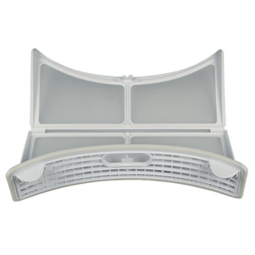 ORIGINAL Whirlpool Bauknecht 480112101511 Feinfilter Filter Filtertasche ausklappbar Sieb Wäschetrocknerflusenfilter Flusensieb 310 x 270 x 70 mm weiß