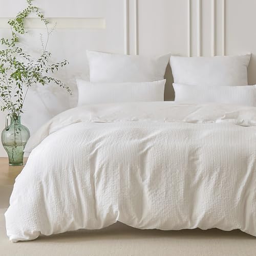 SOULFUL Bettwäsche 135x200 Baumwolle Gestreift, Jacquard Gewaschene...