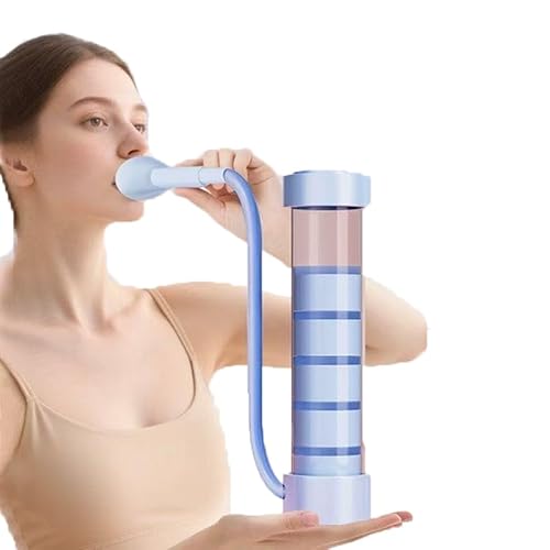 Pilates Breathing Trainer Lightweight Easy to Use Multipurpose Practical Portable Lung Exerciser Breathing Exercise Device for Lungs(Blue)