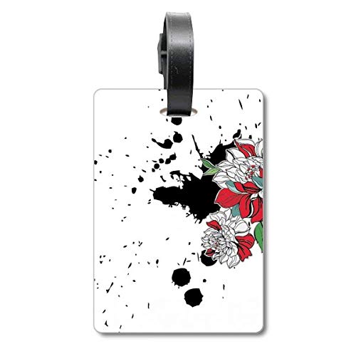 Étiquette pour valise motif pivoine idéale pour vos voyages et escapades