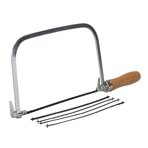 Coping Saw & 5 Blades 170mm Coping saw with wood handle. Includes 5 assorted 170mm blades. Allows for 360° adjustment of blade for cutting at any angle. For use on wood, plywood, hardboard, fibreboard