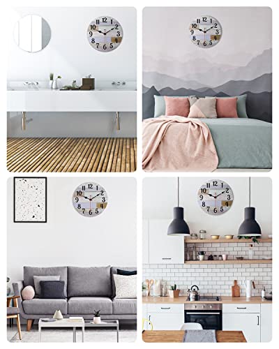 Soledi Wall Clock, Retro Wall Clock Silent Non-Ticking, 10 Inch/25 Cm Wooden Wall Clocks Battery Operated For Living Room, Kitchen, Home, Bathroom, Office, Laundry Room #TOP6