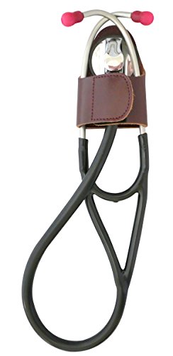 The Hipclip – Handmade Leather Stethoscope Holder (Brown) Full Grain Leather #TOP4