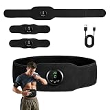 Ceinture abdominale de musculation réglable, 6/12 modes et 19 niveaux d'intensité, équipement d'entraînement raffermissant et renforcement pour les abdominaux, les bras et les jambes, tonifiant