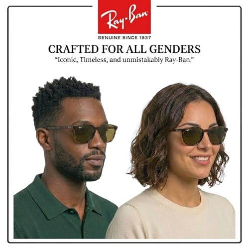 Image of Ray-Ban RB4387 Square Shaped Sunglasses for Men & Women with Official RAYBAN Eyewear Kit