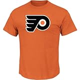 von Majestic Athletics NHL Majestic T-Shirt Philadelphia FlyersTek Patch Logo Eishockey Vintage Tee (S)