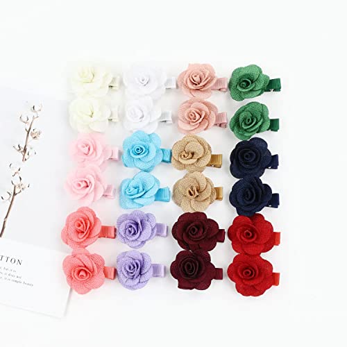 Horquillas de cocodrilo y accesorios de rosa para pelo de bebés 5