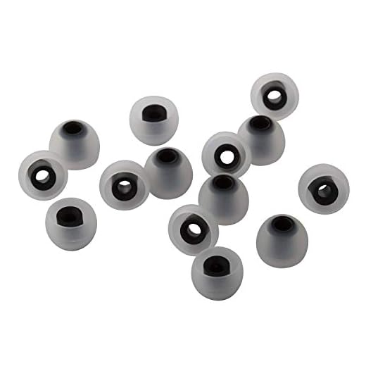 Xcessor Silicona de Reemplazo en Los Auriculares de Oído. (M, Transp/Negro)