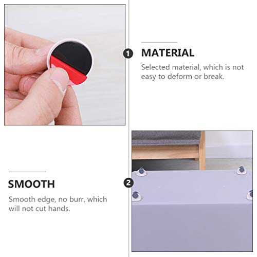 Rodízios adesivos Hemoton 4 peças de plástico aderente para móveis rodas de móveis, caixa de corredi