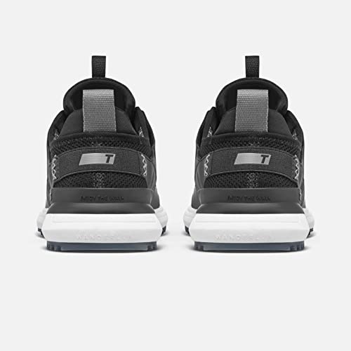 True Lux Hybrid, Men's Golf Shoes, Waterproof Knit Upper, 100% Nappa Leather Saddle, High Vis Black #TOP6