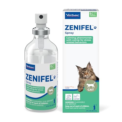Virbac ZENIFEL Spray | Managing Stress-Related Behaviors in Kittens & Cats | Quick-Acting - Ideal for Unexpected Stressful Situations