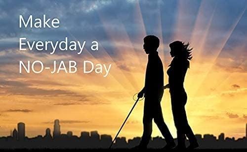 Miniatura 3 de Ambutech - Punta de caña estilo gancho de malvavisco rodante, color blanco, estándar en el bastón Ambutech NO-JAB