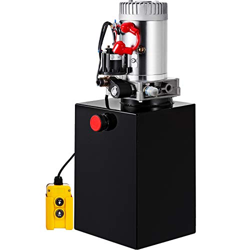 Mophorn 12 Quart Hydraulic Pump Dump Trailer Hydraulic Power Unit (12 Quart, Steel/Double Acting)