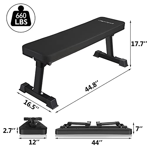 BangTong&Li Flat Weight Bench Utility Workout Exercise Training Equipment for Fitness - Thumbnail 3