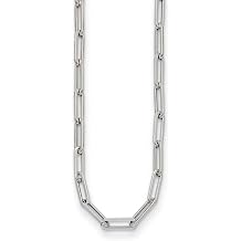 14K Gold Polished 4 mm Flat Paperclip Link Chain Necklace 18" to 34"